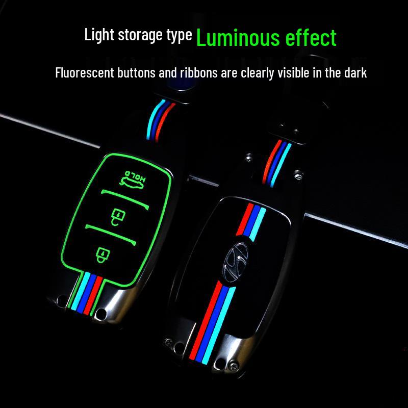 Hyundai ix35 Key Cover for IX25, Mistra, 7th Gen Elantra - Metal Shell Key Bag & Buckle