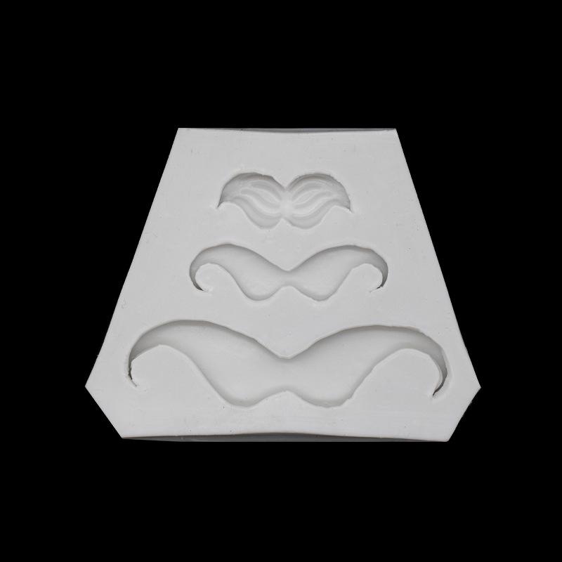 

Размер силиконовая форма для бороды восьмизначная форма для бороды, шоколадной помадки, свадебного банкета, джентльменского моделирования, форма для украшения выпечки