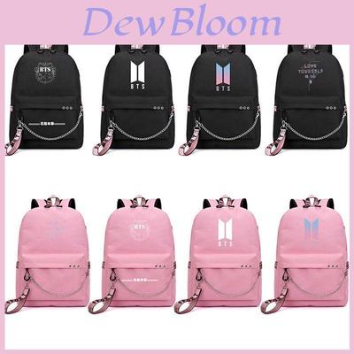 Kpop Bts Backpack Bangtan Boys Canvas School Bookbag With Usb Port And Stylish Design