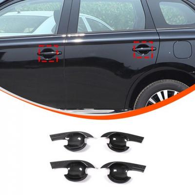 ABS Carbon Fiber Car Door Handle Bowl Cover Trim For Mitsubishi Outlander 13-21