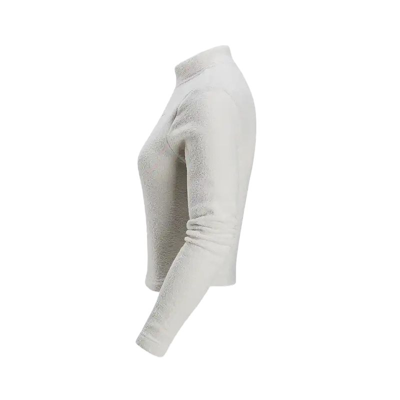 Nike Solid Color Slim Fit Stand Collar Pullover Fleece Long Sleeve Sweatshirt Women Sweatshirt White FV8029-104