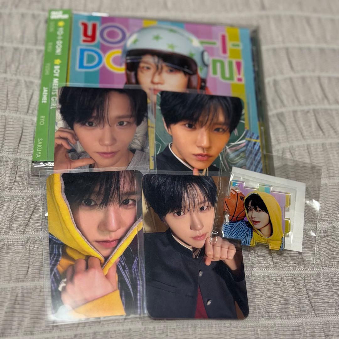 Used NCT WISH Jaehee CD Acrylic Keyring Photocard Set