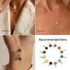 8mm Stainless Steel Pendant with Twelve Birthstone Rhinestone Charms for DIY Jewelry