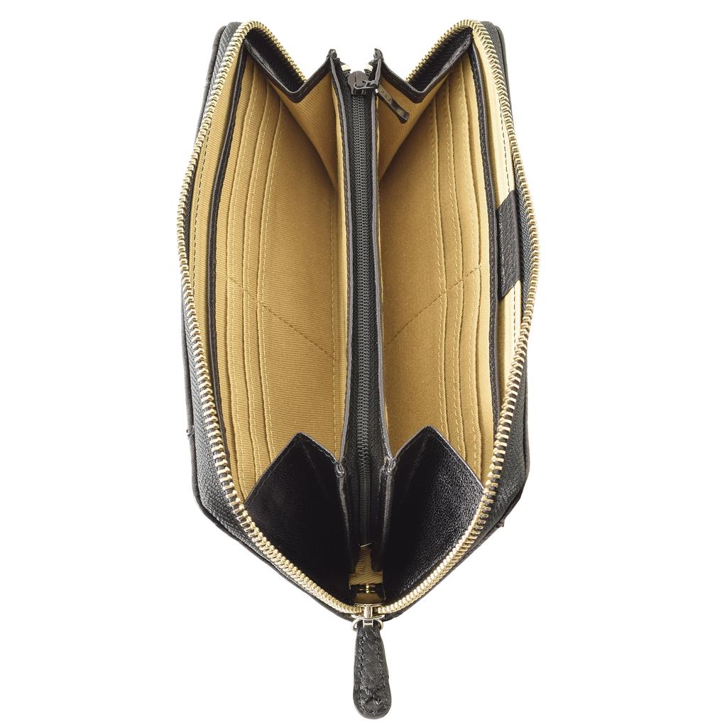 KANSAI YAMAMOTO Long Wallet with Coin Genuine Women's Purse, Leather, MJ-4508 (Orange)