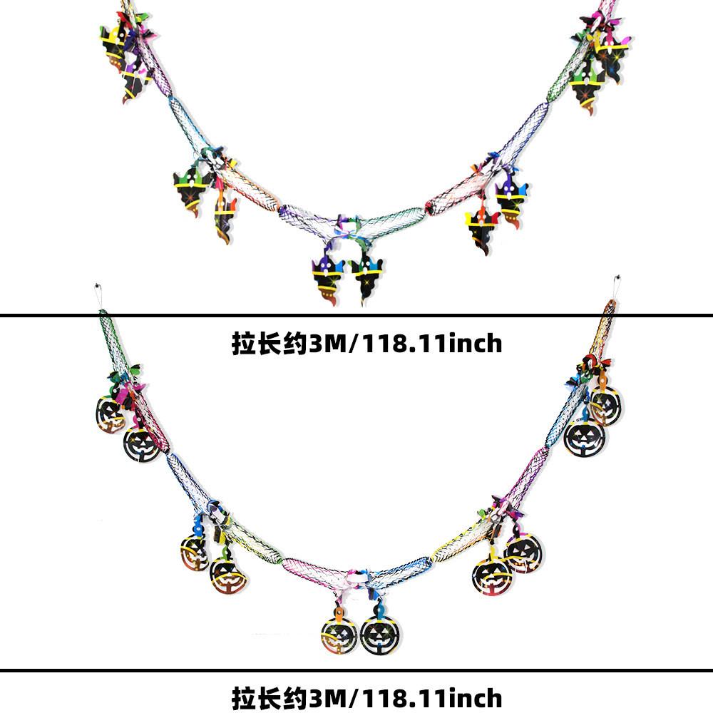 Cheerful Halloween Themed Hanging Decorations With Colorful Pumpkin Ghost Bat And Spider Designs
