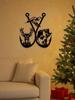 Metal Wall Sculpture Deer Fishing Lodge Decor Rustic Art for Men Hunting Camping Theme Gift for Husband Father