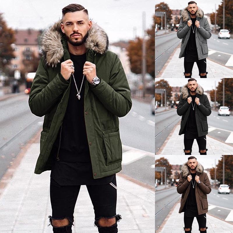 Ultra-warm Men's Winter Parka Jacket With Luxurious Faux Fur Collar