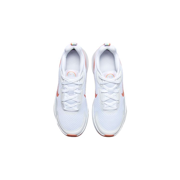Nike Wearallday SE Comfortable Fabric Shock Absorbing Durable Breathable Low Top Running Shoes Kids Sneaker White Orange DO9377-100
