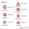 7 Pcs Red Resin White Number Sharp Edge Dice Polyhedral Dice Suitable For Role-Playing Dice PropBoard Game