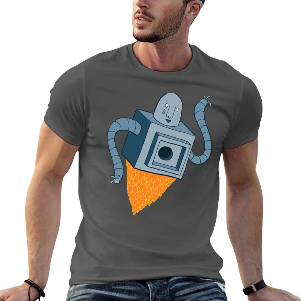 Sad Robot Sails Into The Void Tshirt Plus Size Quick Dry Sports Tee