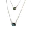 Les Trésors De Lily [N8820] - Silver Green 'Mineralia' Necklace