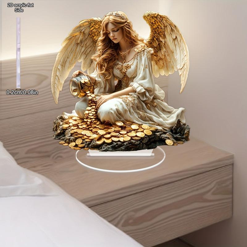 Angel Girl Decor Ideal Gift, Unique Festive Atmosphere Party Decoration for Display Shelf Corner Home Fireplace Holiday, Home Tabletop Decorations
