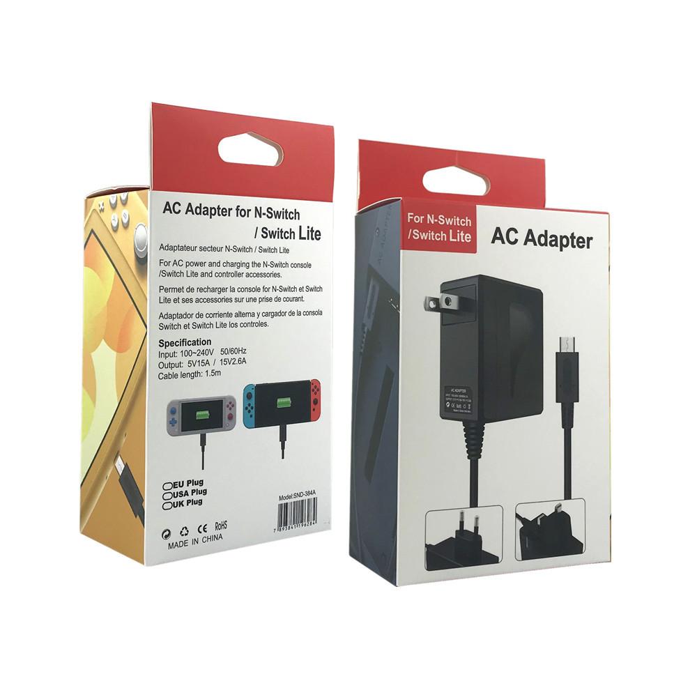 Napájecí zdroj přepínačové herní konzole s rukojetí transformátoru Zástrčka napájecího adaptéru pro rychlé nabíjení