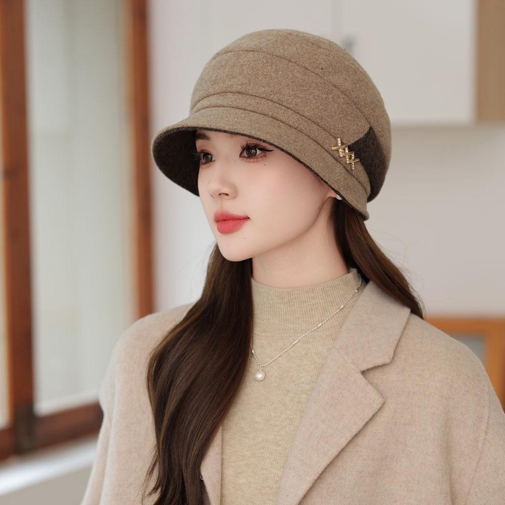 Versatile Peaked Cap Women'S Season Heap Hat Middle-Aged And Elderly Mother Elegant Temperament Fisherman Hat