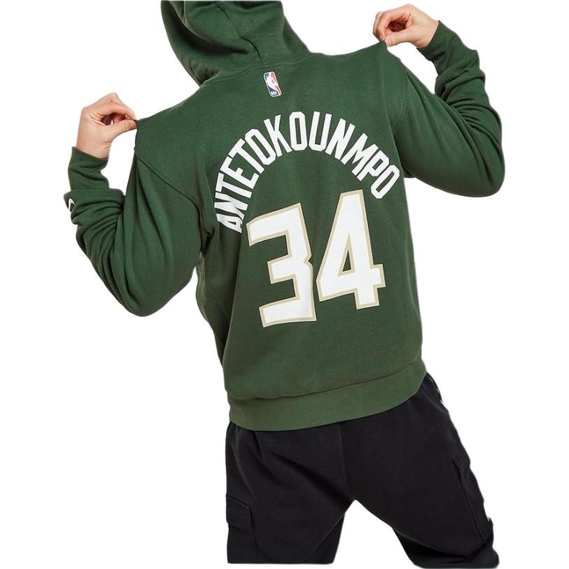 New Nike Nba Milwaukee Bucks Giannis Antetokounmpo Essential Fleece Hoodie DB1184-323
