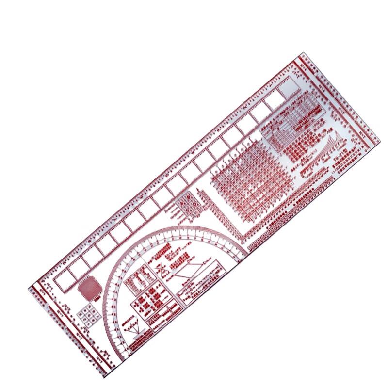 Multifunctional Map Reading & Geographic Coordinate Ruler