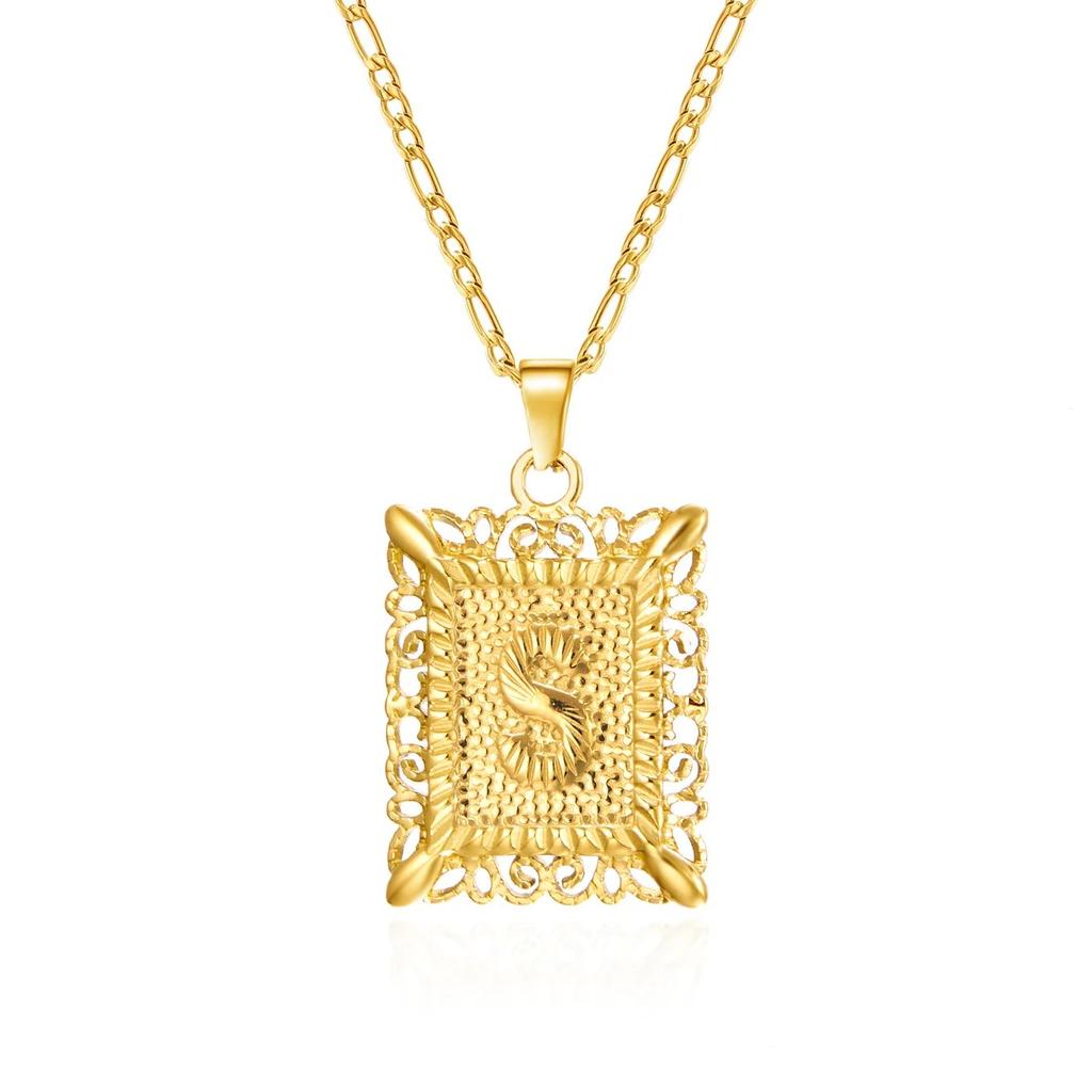 Stainless Steel Initial Letter Necklace For Women Men 2025 New Stylish Square Pendant Necklace Birthday Party Jewelry Gifts