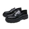 Leather Shoes Men's 2025 Summer Youth British Style Platform Big Head Tooling Loafers Casual Groom Wedding Shoes