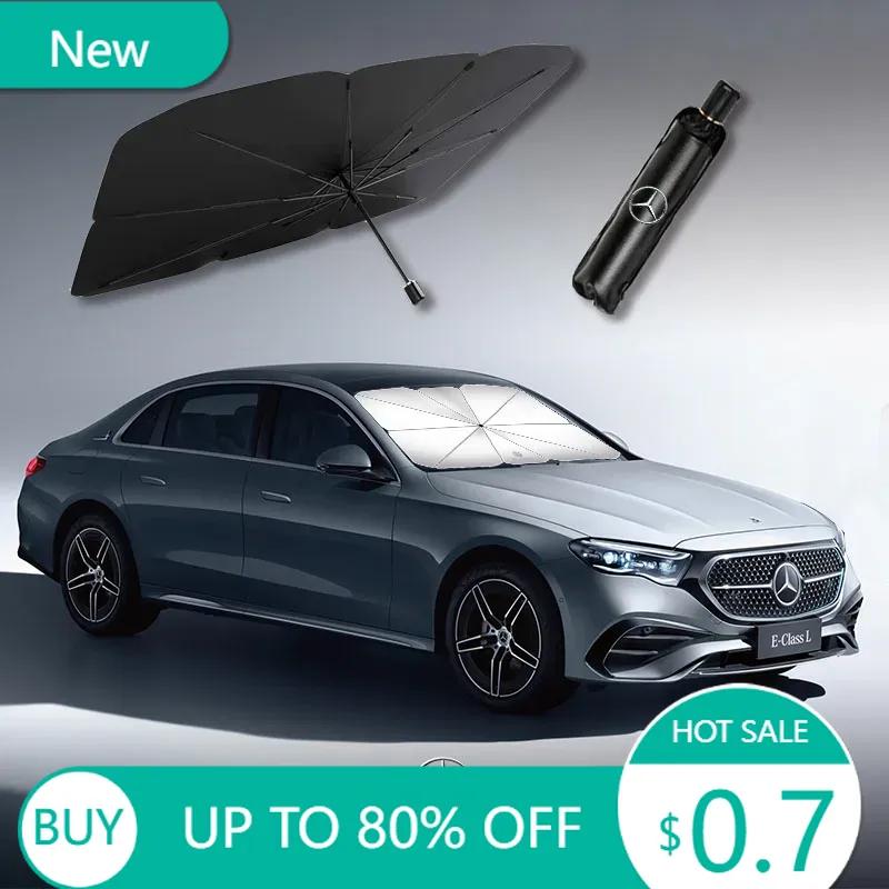 UJQJG1 2025 Hot Car Sunshade Retractable Sunscreen Heat Insulation Parasol For Mercedes Benz AMG W206 W204 W205 W212 W213 W221 W222 W22