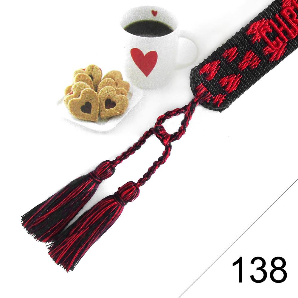 Custom Bohemian Embroidered Bracelet with Tassel and Woven Rope - Handmade Jewelry for Couples and Women