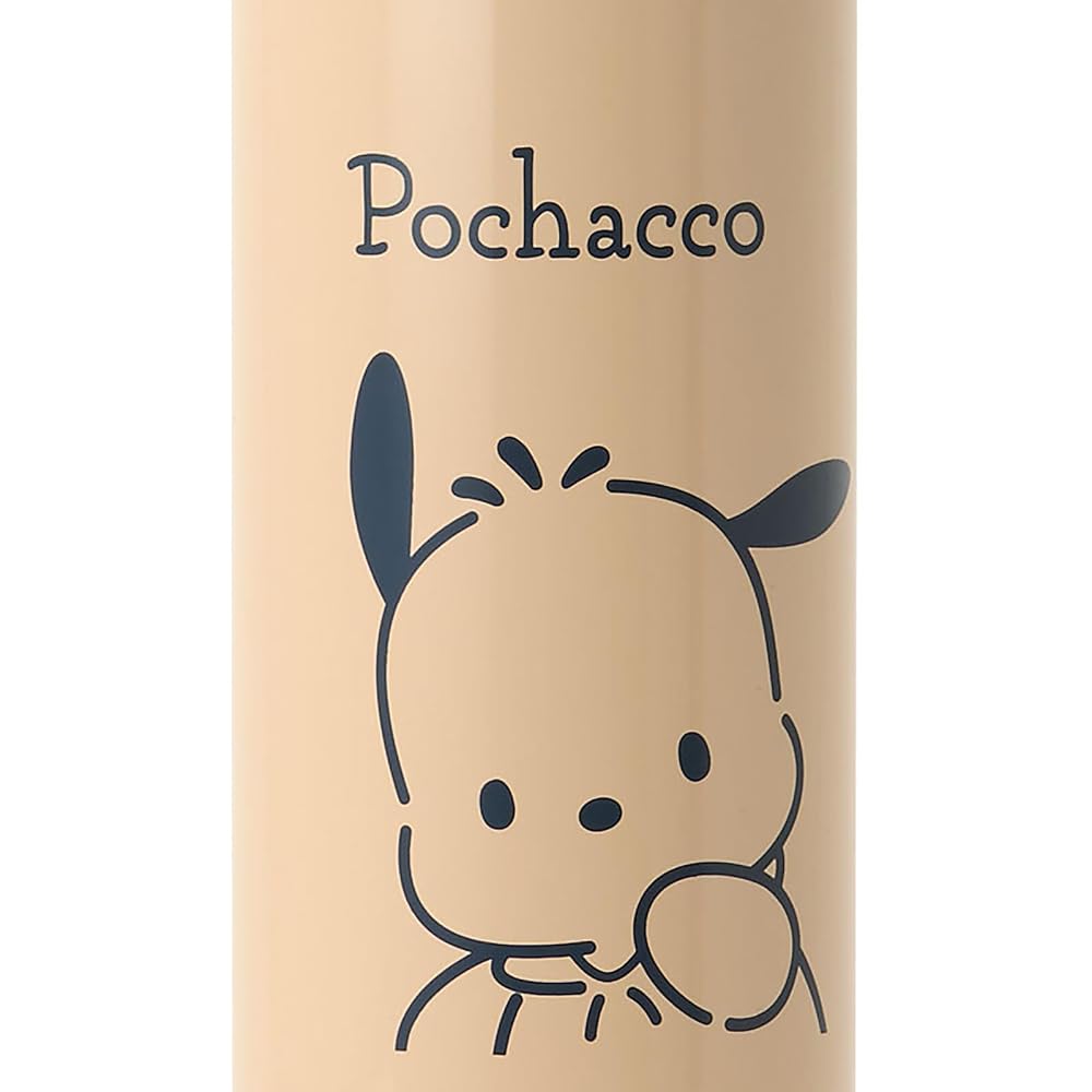 Sanrio Pochacco Stainless Steel Bottle with Cover for Children, 470mL Capacity, Name Space,
