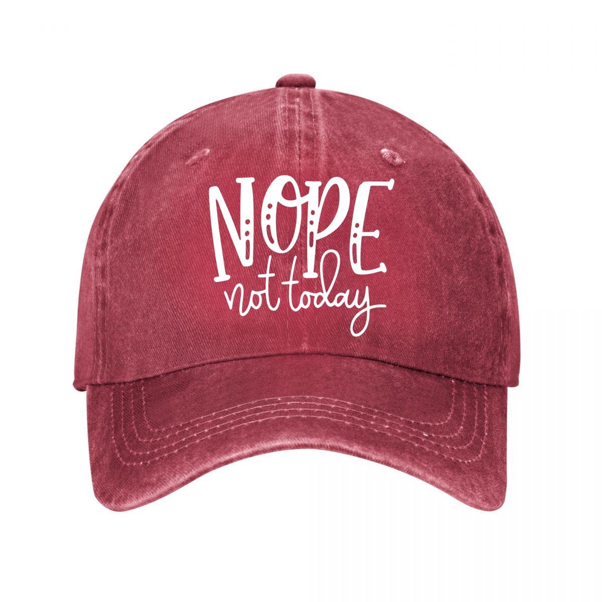 NOPE Not Today Vintage Baseball Cap New Vintage Washed Cotton Baseball Cap Parent Kids Sun Hats Adjustable