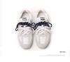 2024 Autumn Women's Dexun Leather Sneakers: Two-Color Laces, Forrest Gump Style, Casual Dad Shoes