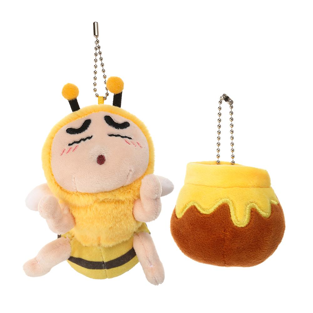 Kawaii Crayon Shinchan Shiro Plush Plush-Filled Animal Key Ring Authentic Japanese Animation Character Figure Pouch Attachment