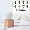 Vintage Wood Table Lamp Base E27 Socket Holder 220V 110V EU Plug Retro Night Lights Desk Lamp for Bedroom Living Room Decoration