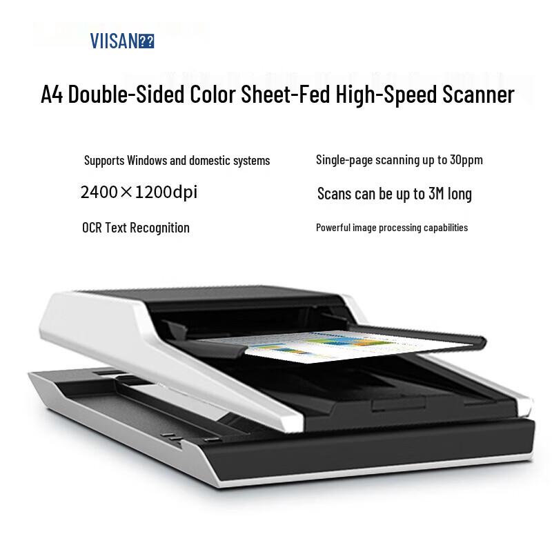 Vishan A4 Dual-Platform Document Scanner CN plug (adapter included)