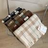 Japanese and Korean Checkered Scarves Women's Checkered Scarves Warm Scarves