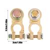 2Pcs M8 M10 Car Battery Terminal Wire Clamps Brass Positive Negative Top Post Connectors Battery Terminal Clips