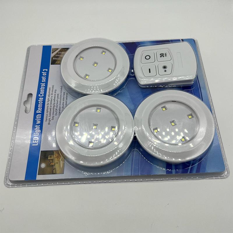 

Plastic Battery Wireless Remote Control 5Led Creative Night Light Kitchen Bedroom Wardrobe Portable Wall Light 2