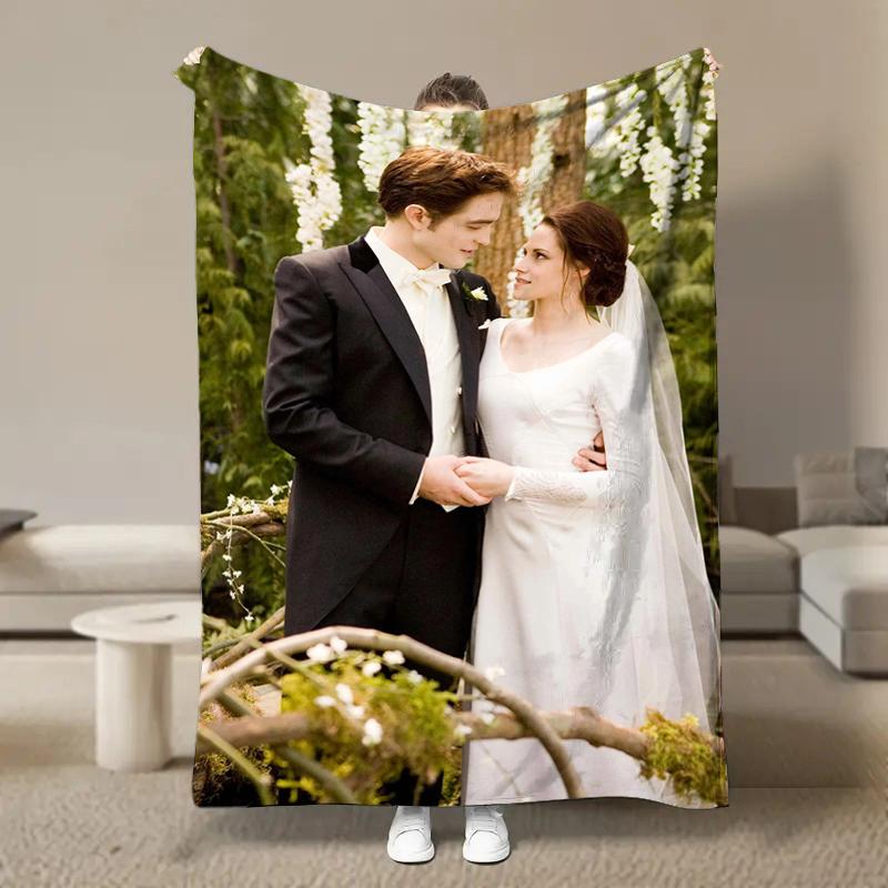 

Warm Soft Classic Movie T-Twilight Print Blanket Fluffy Children and Adults Sofa Plush Bedspread Throw Blanket for Sofa Bed 75x90cm