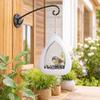 Außen hängender Vogelfutterspender, Tropfenform Kunststoff-Vogelfutterspender, Wetterfeste Vogel-Futterstation für Außenbereich, Garten, Terrasse, Balkon