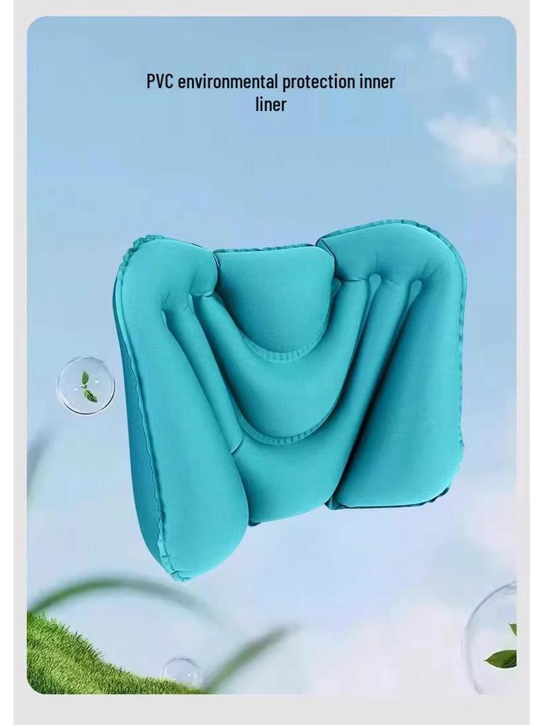 Aufblasbares Lendenstützkissen mit Druckknopf für lange Reisen und Sitzen