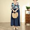 DIMANAF Summer New 2026 Women Plus Size Casual Long Dress Cotton Loose Oversize Maxi Beach Sundress Elegant Vintage Lady Print Floral
