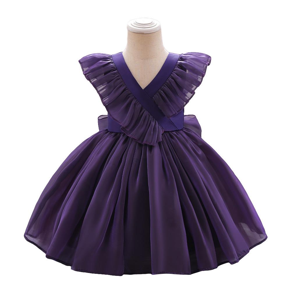 Kinder Baby Mädchen Kleidung Pailletten Großen Bogen Baby Mädchen Kleid 1. Geburtstag Party Hochzeit Kleid Für Mädchen Palast Prinzessin Kleider