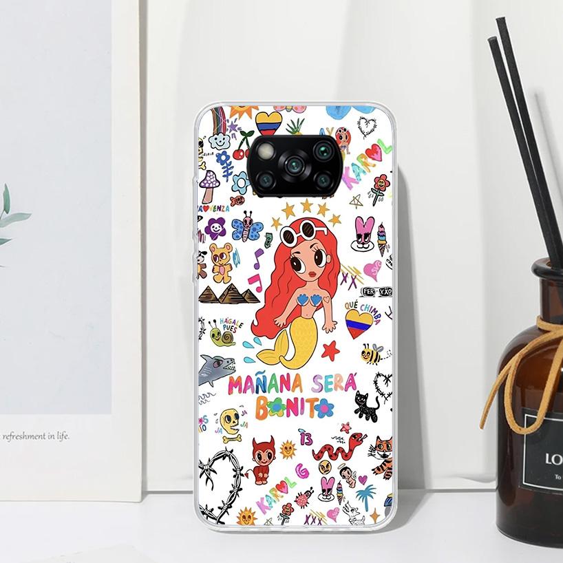Karolg M-Manana Sera B-Bonito Phone Case For Xiaomi Poco X7 X6 X5 M7 M8 Pro F7 Ultra Redmi 15C 15 13C 13 12C 12 10 10C 10A Art F