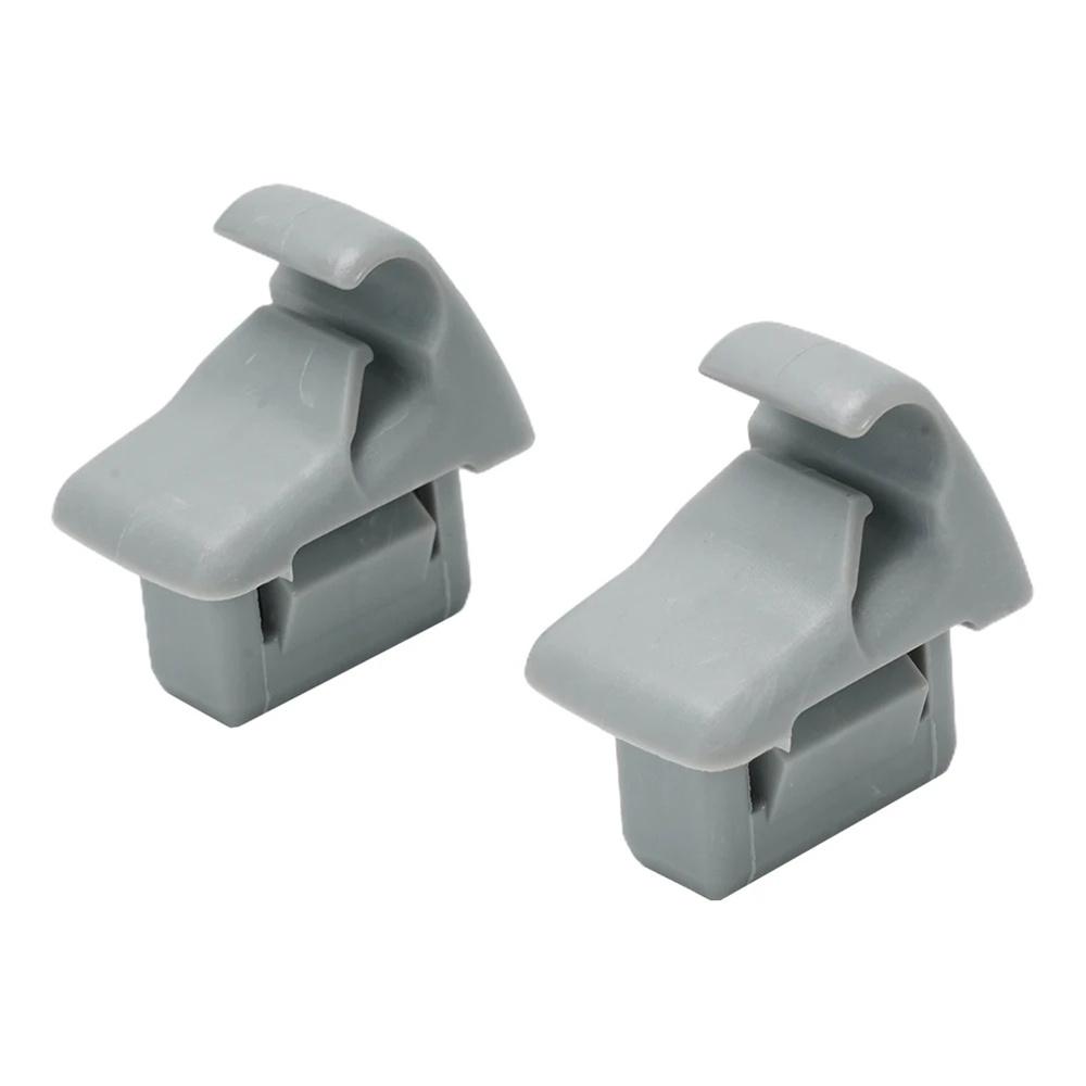 2Pcs Sun Visor Holder Clip Grey MR654343 For Mitsubishi Lancer Outlander Sport ASX