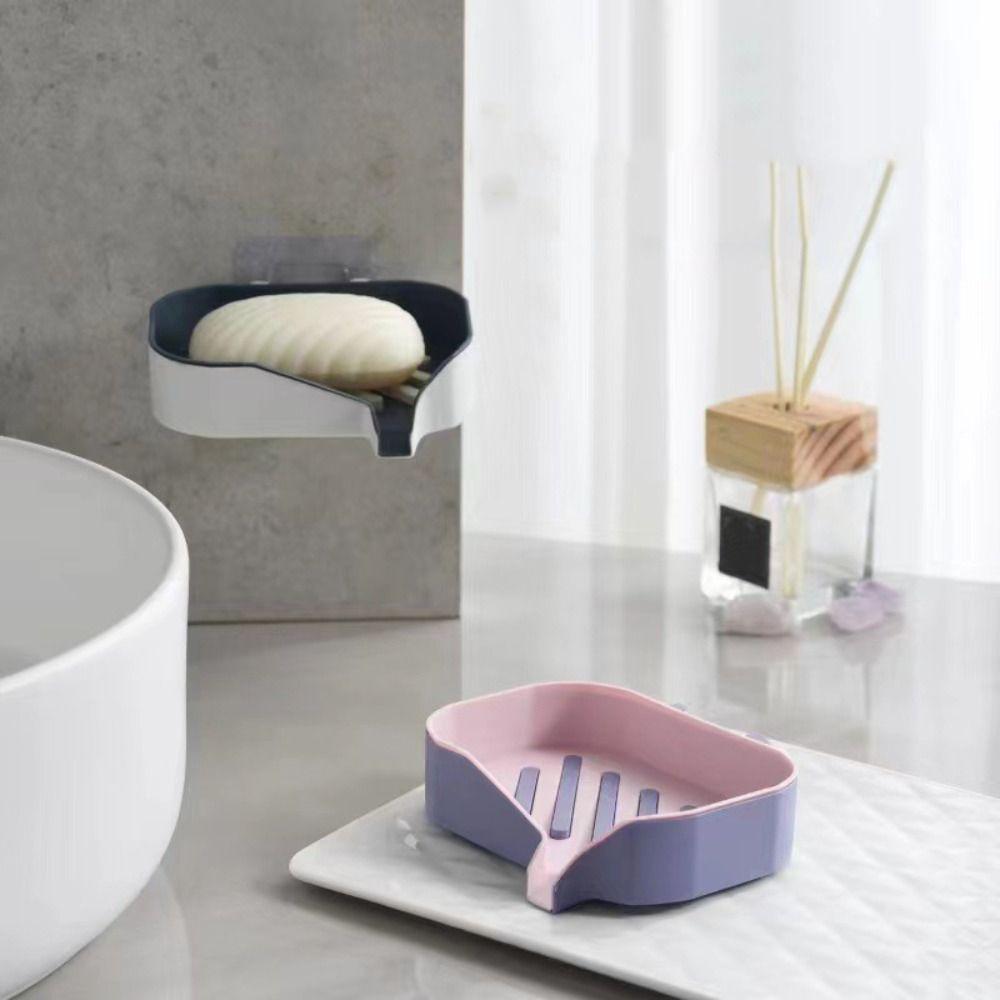 Bathroom Accessories Soap Dish Light Luxury Drain Soap Holder Portable Soap Holder
