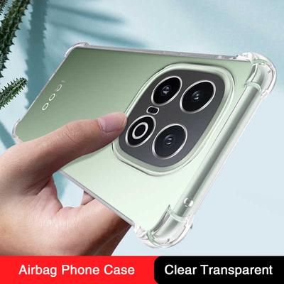 Custodia per telefono antiurto con airbag per VIVO iQOO 13 Pro Protezione fotocamera Trasparente Airbag Silicone TPU Cover posteriore per VIVO iQOO 12 Pro 11