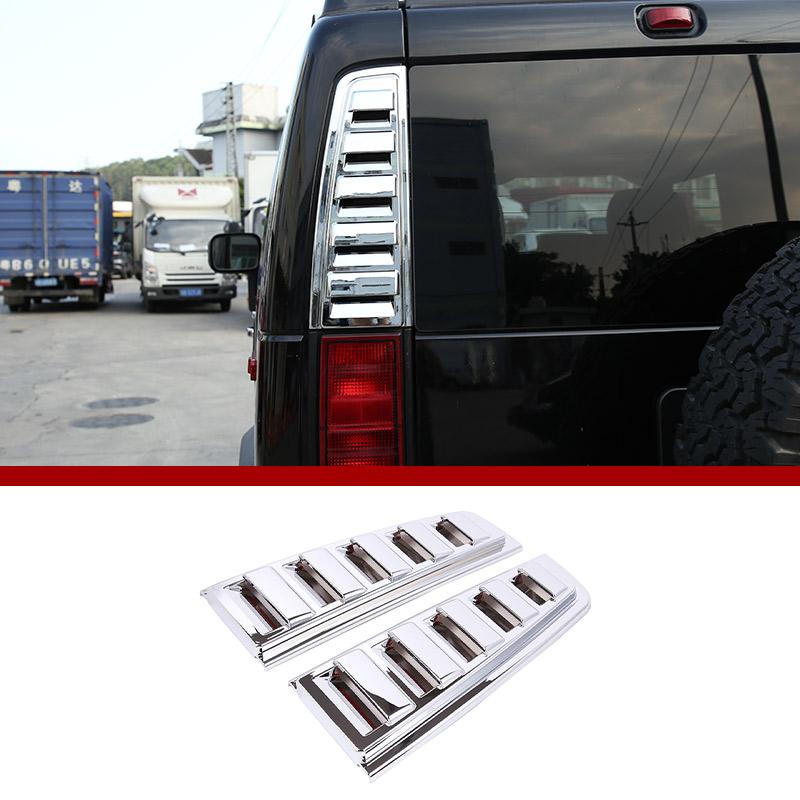 

ABS Carbon fiber/Black Car Rear Bumper Tail Light Cover Trim Back Lamp Protection Frame For HUMMER H2 2003-2009 Car Accessories