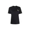 Off-White Leaf Arrow Print Short Sleeve T-Shirt Women Tops Black OWAA049E20JER0141001