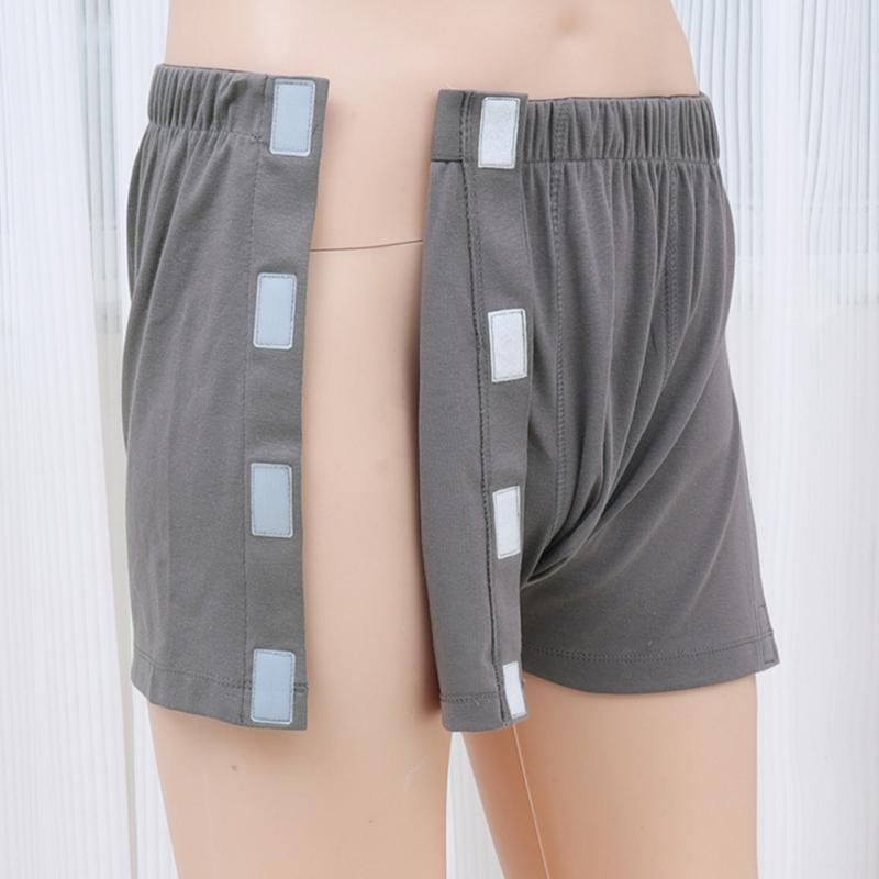 Full-Open Patient Care Shorts Postoperative Easy-On/Easy-Off Care Shorts