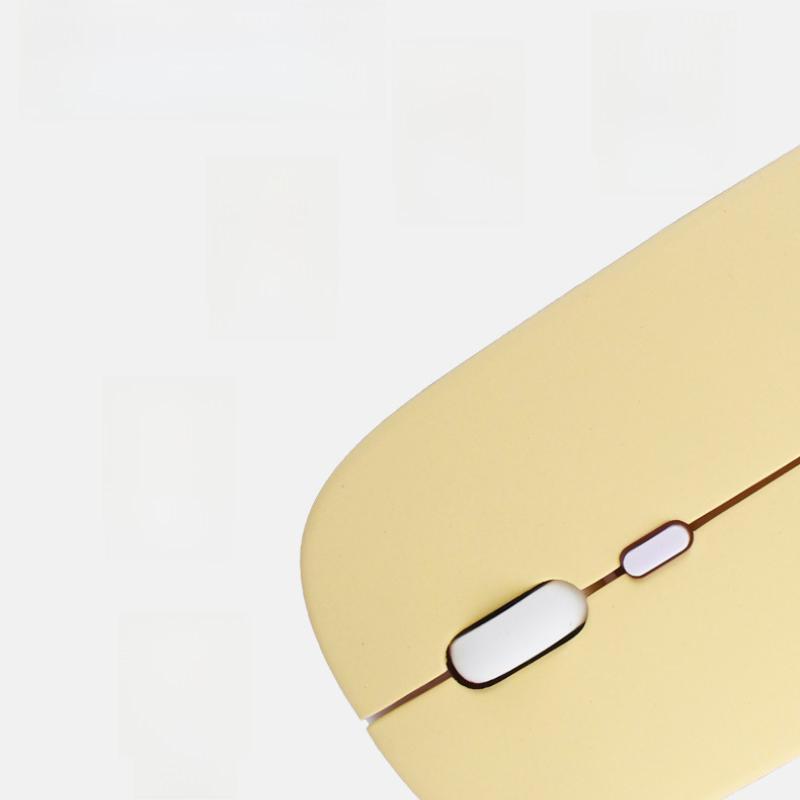 Silent Rechargeable 2.4G Wireless Bluetooth Cartoon Mouse - Compatible with Apple & Huawei for Office Use