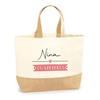 Tote Bag En Jute - PLANETEE - Nina En Vacances - Multicolore - Jute Naturel - Fabriqué En France