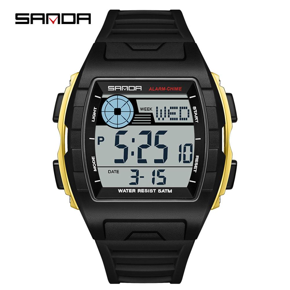 Sanda 2225 Luxury Men's Digital Watch Multi Functional Night Light Calendar Stopwatch Fashion Men's Sports Watch Reloj Hombre