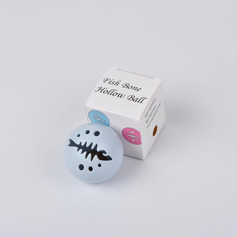 Pet Toy Glitter Ball Bell Catnip Fish Bone Ball