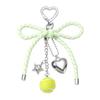 Trendy Exquisite Baseball Bow Heart Keychain Ccb Love Star Keyring Y2K  Key Holder For Girls Bag Pendant Key Decoration